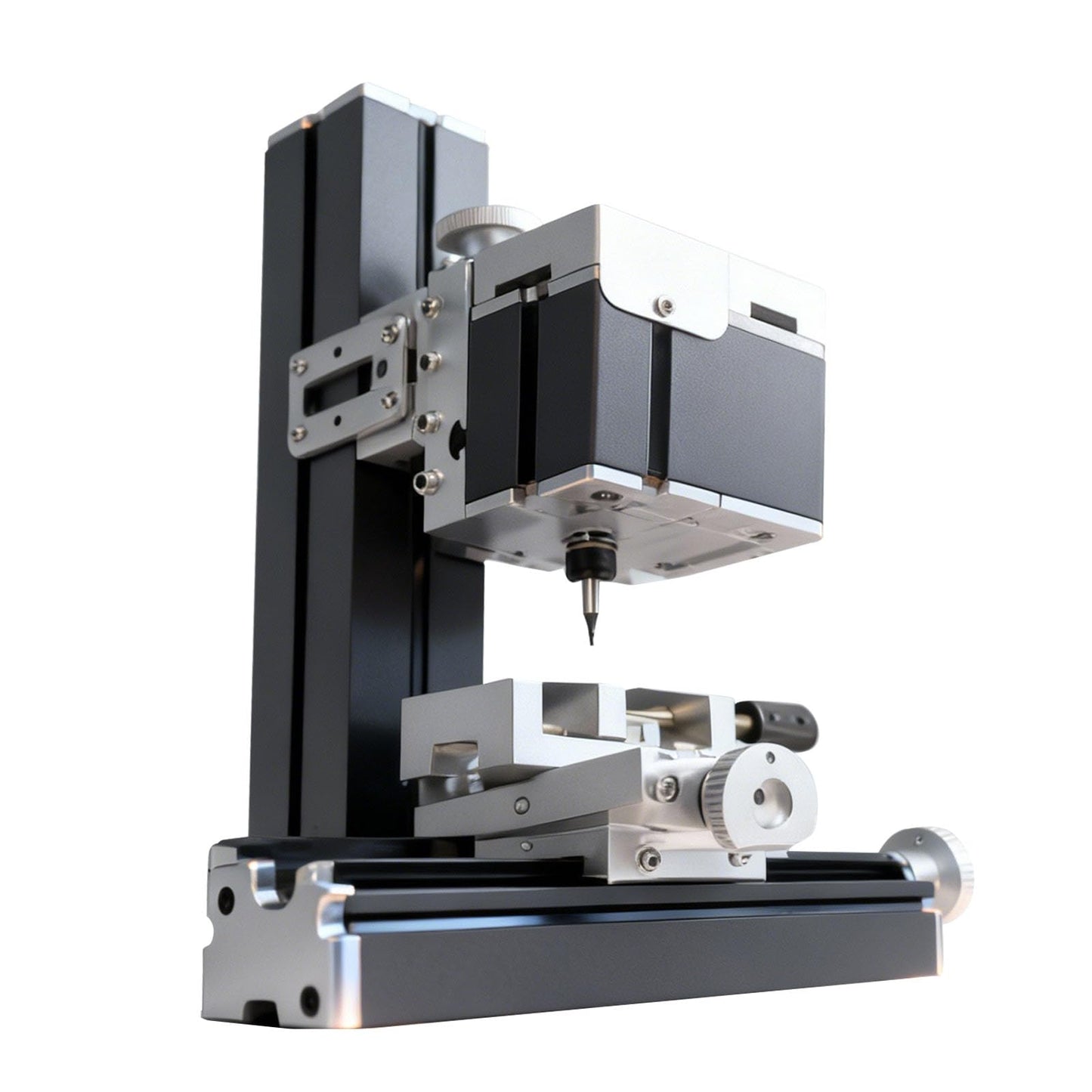 AcmeFlare Mini Milling Machine, Electroplated Metal 36W 20000rpm 3-Axis 0.02mm Precision DIY Vertical Mill for Metal Wood Plastic Machining