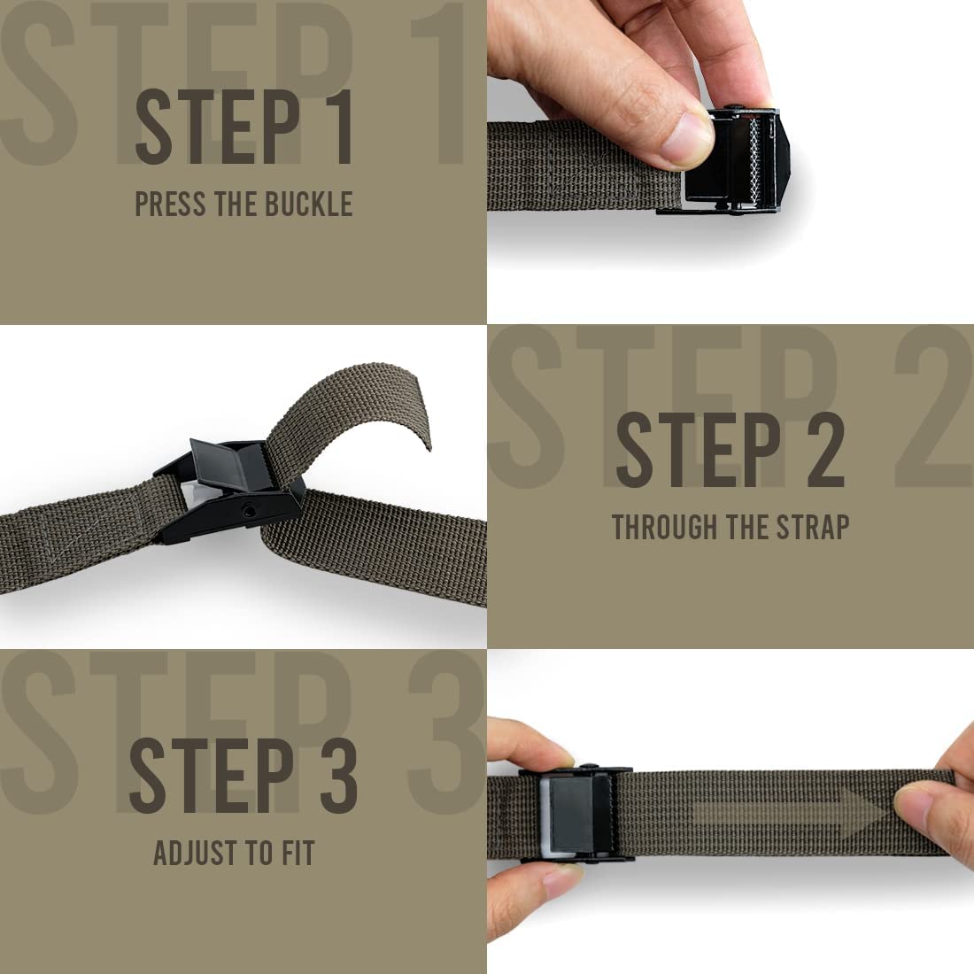 upperosey Trail Camera Straps 8 Packs, Game Cam Mounting Straps w/Durable Alloy Buckle, 6 ft. Long Nylon Utility Strap for Hanging Deer Camera, 25mm Width (Brown)