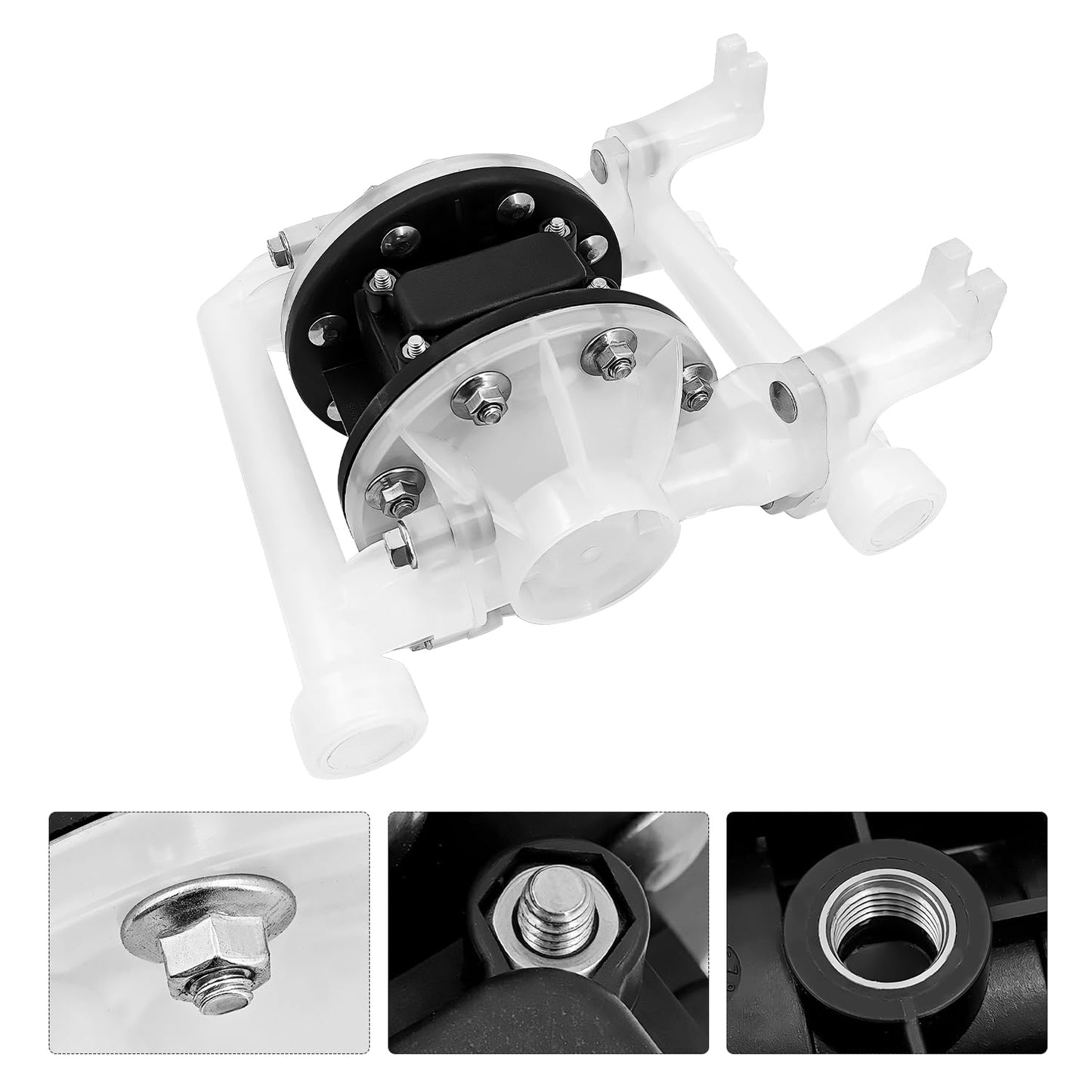 PD07P-APS-PTT Single Double Diaphragm Pump Compatible with Polypropylene PTFE, 15 gpm, 100 psi