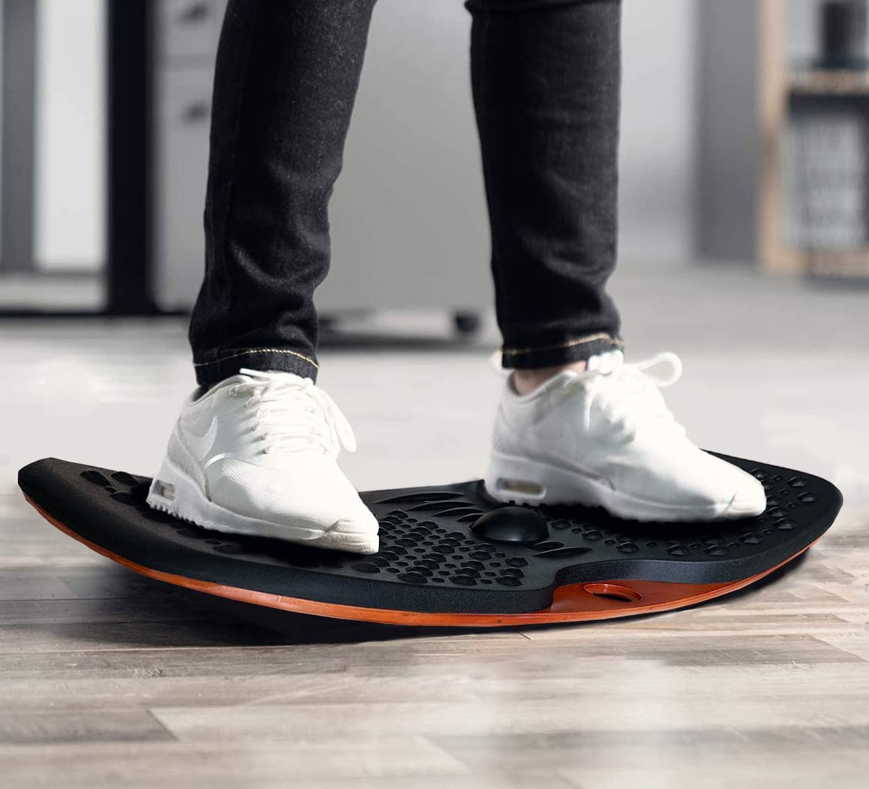 ZEALTOP Standing Desk Anti fatigue Balance Board standing desk mat wobble board Rocker Board Comfort Mat for Office (Large Size)