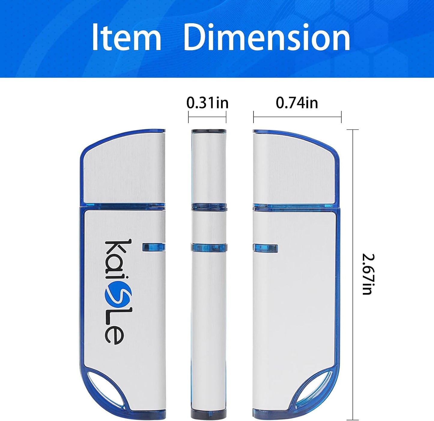 KAISLE 64GB 64 2.0 USB Flash Drive, External USB Flash Memory Storage Thumb Drive, Portable Flashdrive with Keychain