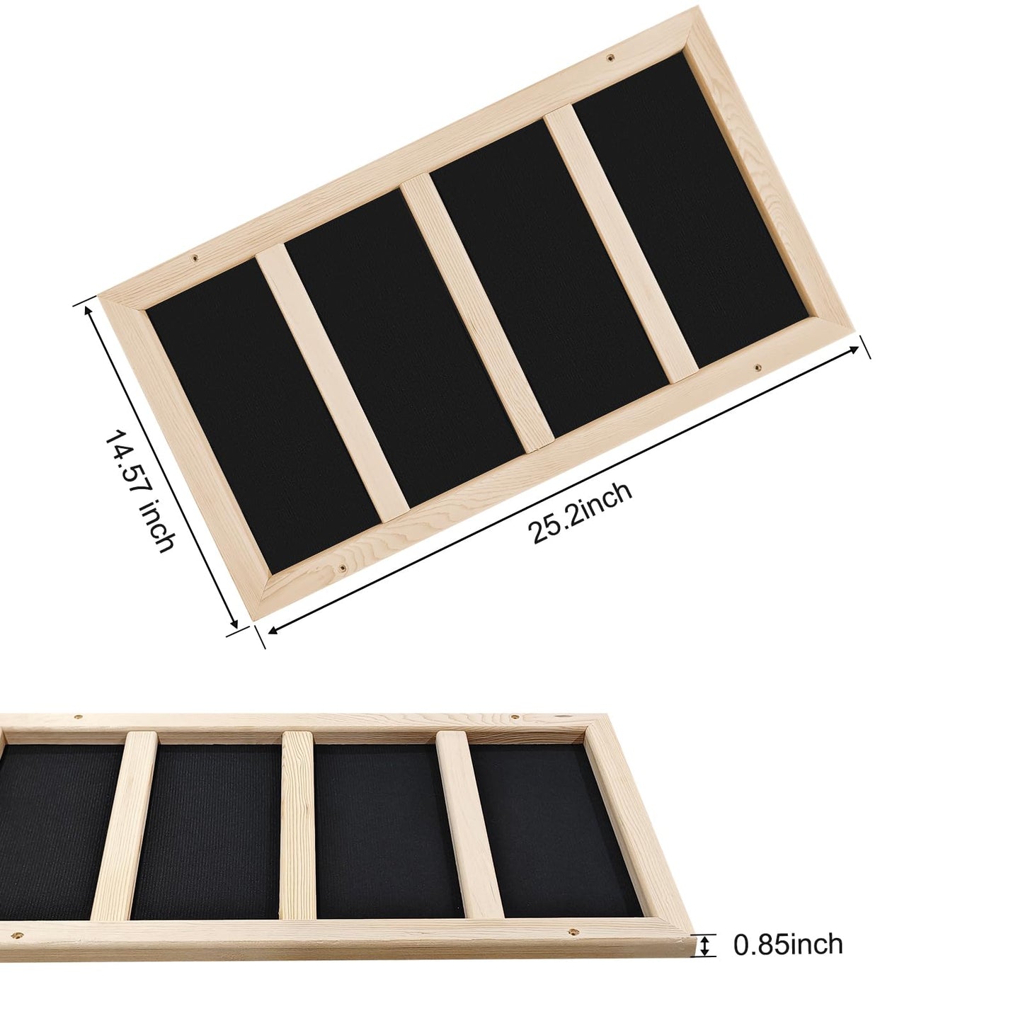 iDOTODO 150 Watt Infrared Sauna Heater 120V, Sauna Accessories, Carbon Fiber Heating Plate for Wooden Indoor/Outdoor Sauna Room (25.19"x13.38"x1.18", 120V)