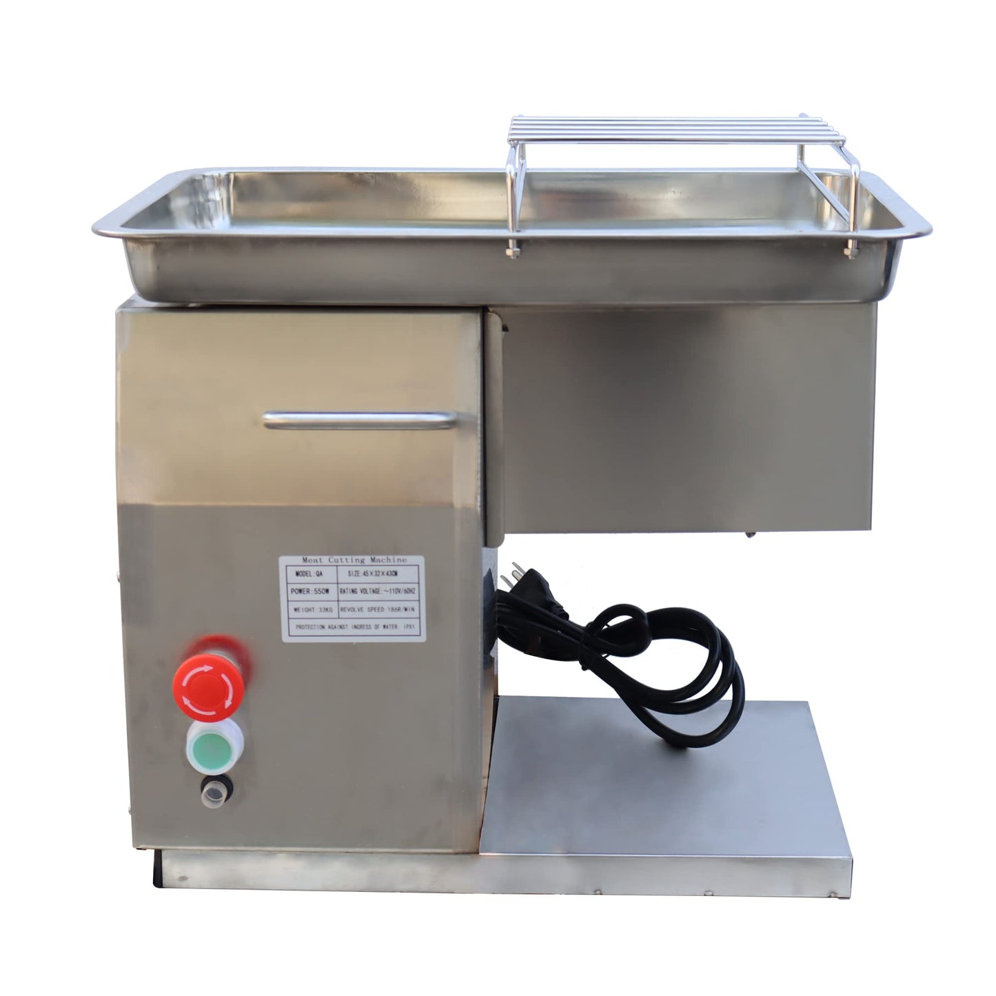 HQHAOTWU Commercial Stainless Steel Meat Slicer Body for 110V QX Meat Cutting Machine Cutter Standard Feed Port