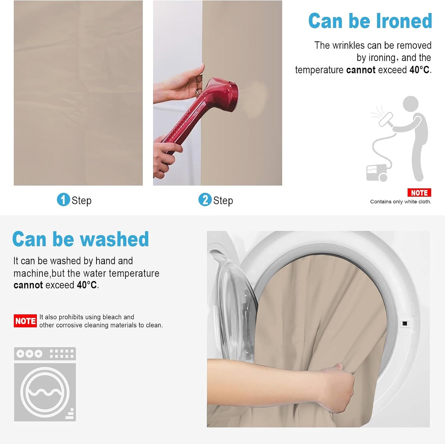 LYLYCTY 8X10 Beige Backdrop for Photoshoot, Professional Photo Backdrop Background Curtain for Product Photography