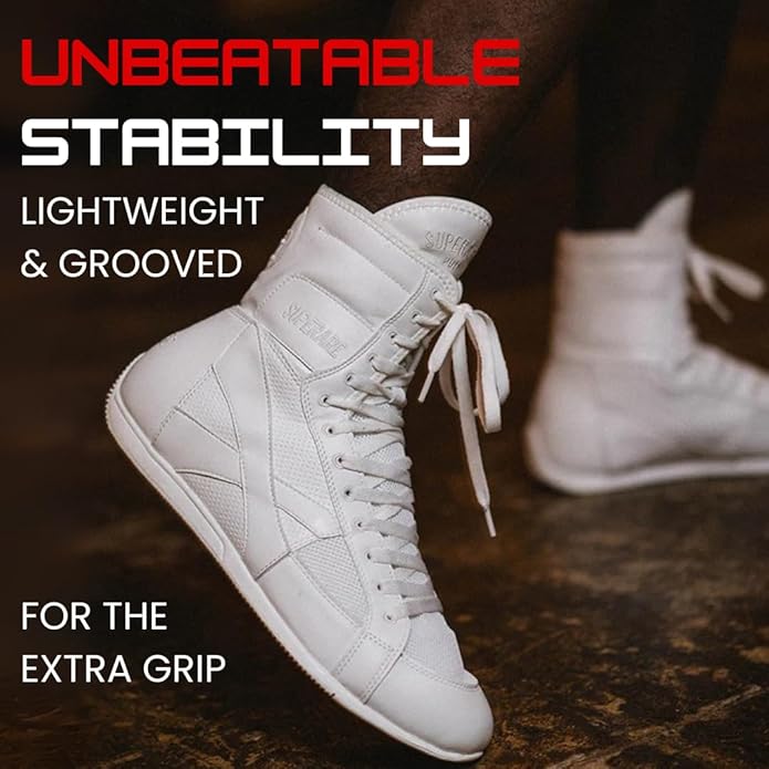 Superare Boxing Shoes – MMA Kick Boxing Pro Fighting Boots and Training Workout Shoes for Men and Women