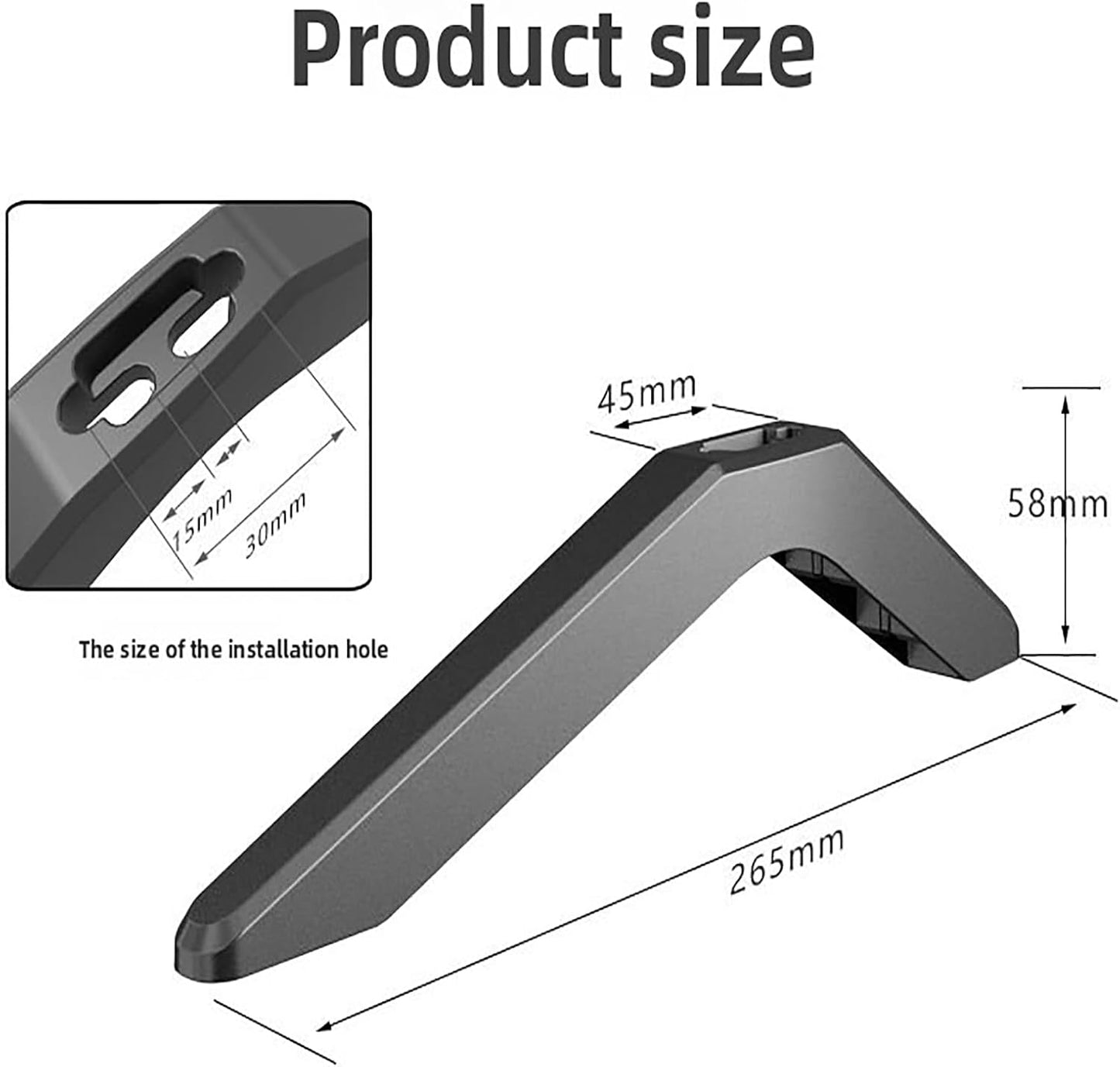 Dranvosk Universal TV Legs Stand Base Replacement, Sturdy TV Feet Bracket Support for Smart TV, Easy to Install Holder
