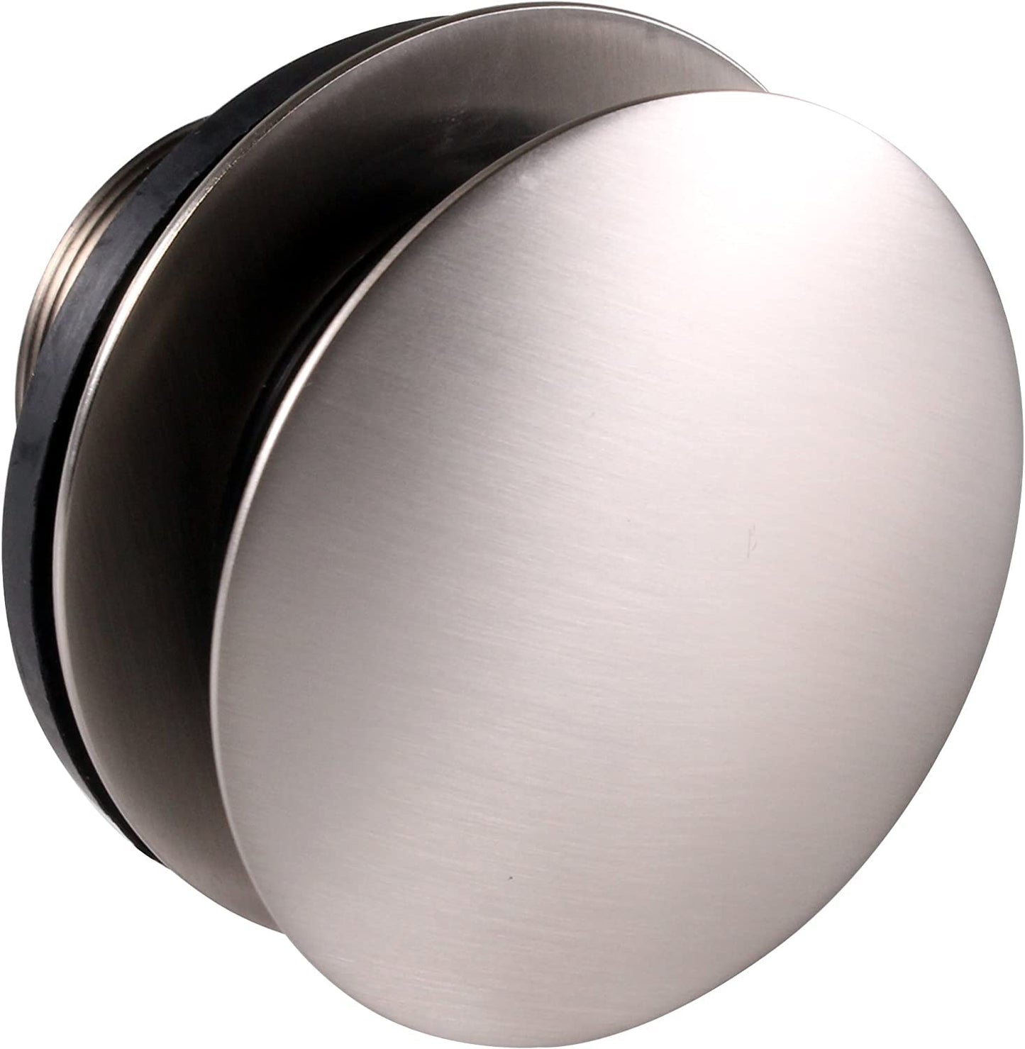 Westbrass 493144HRHBJ-07 Semi-Exposed Tip-Toe Bath Waste & Overflow Assembly with OverflowElbow Ball Joint, Illusionary Faceplate and Sch. 40 ABS Fittings, Satin Nickel