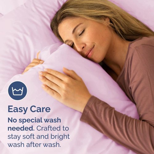 King Pillow Cases by [Brand Name] - Ultra Soft Hotel Quality Covers | Cozy, Wrinkle-Free & Fade Resistant - 4 Piece Set in Light Pink