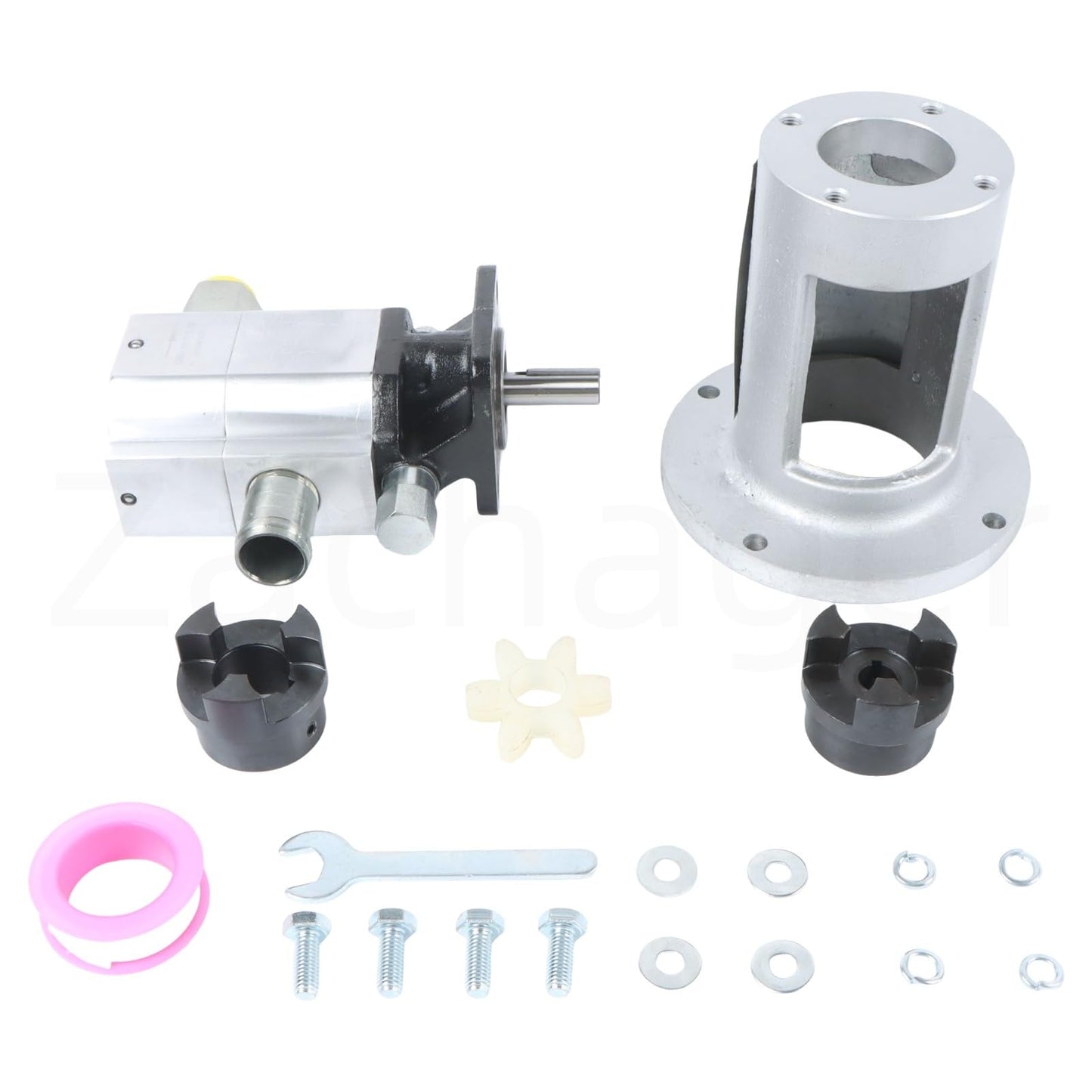 Zachager Hydraulic Pump Log Splitting Pump Build Repair Kit—13 GPM 2-stage pump, coupler, mount, and hardware—fits 3/4" engine crankshaft, DIY project or repair