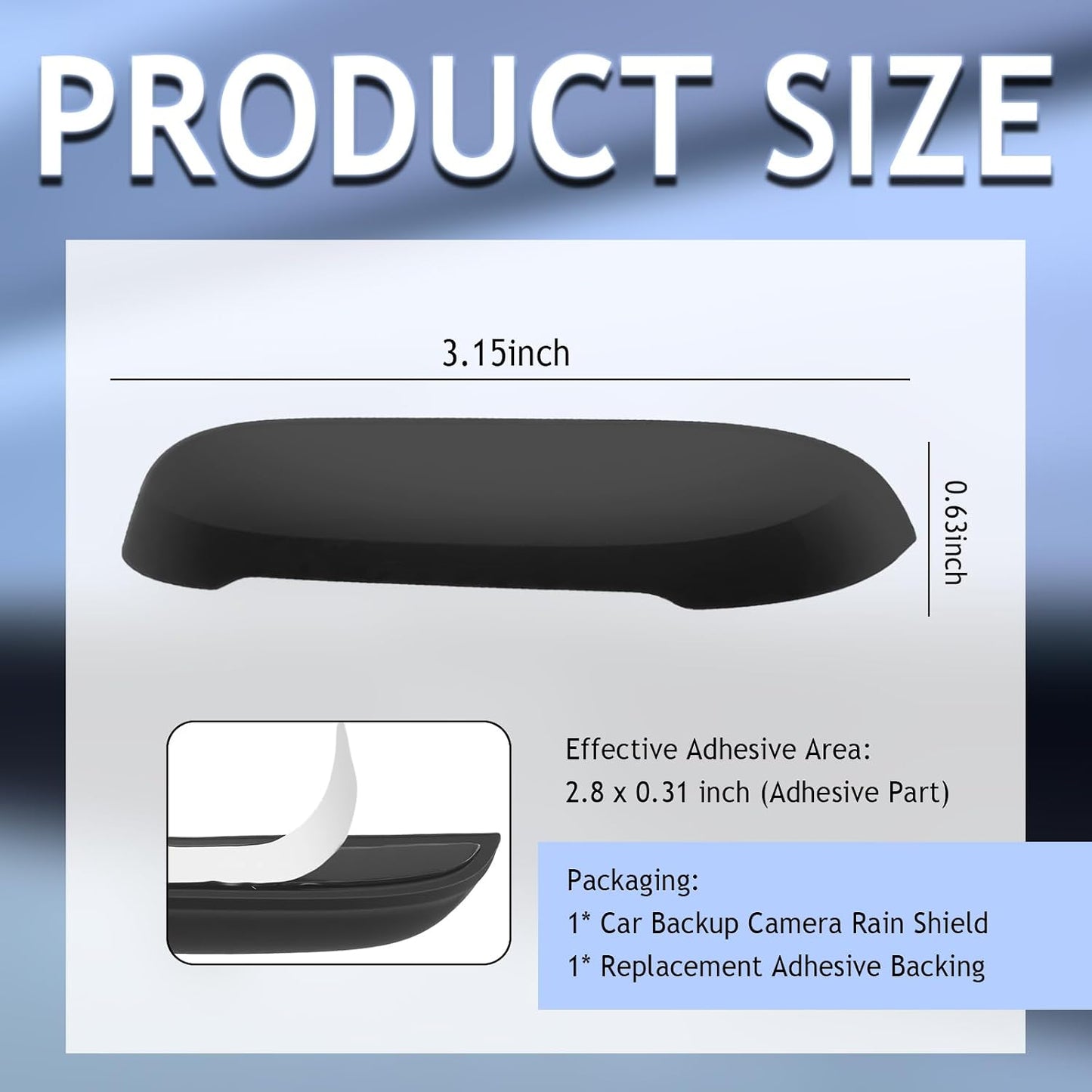Aokdom Car Rear View Camera Protection Cover,Wider Back Up Camera Rain Guard for Clarity of Image,Non-Destructive
