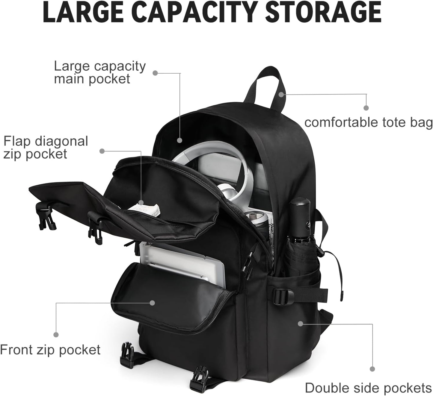 coowoz Daypack Backpack Casual Large upgraded version College Laptop for Men Women Water Resistant Lightweight School