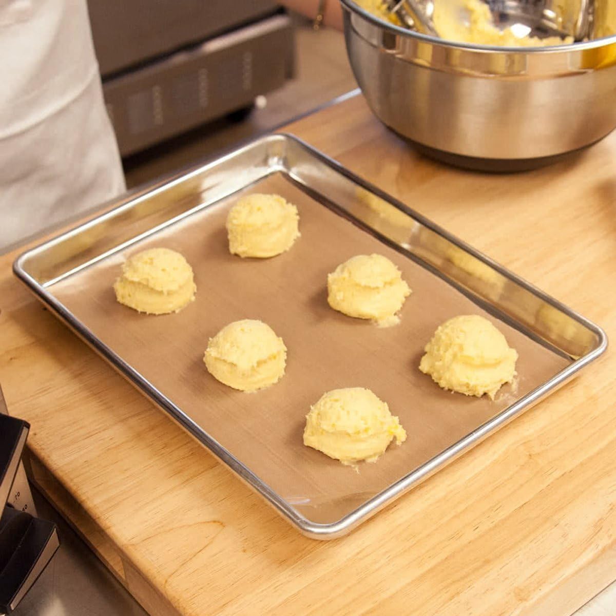 Yododo Stainless Steel Baking Sheet Set - Non-Toxic & Easy Clean | 4-Piece Cookie Tray Set (16", 12", 10", 9")