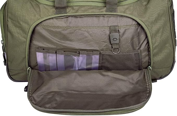Gym Bag for Women & Men Tactical Duffle Military Weekender Work Out Lightweight Waterproof Sports Tote Shoe Pocket Green