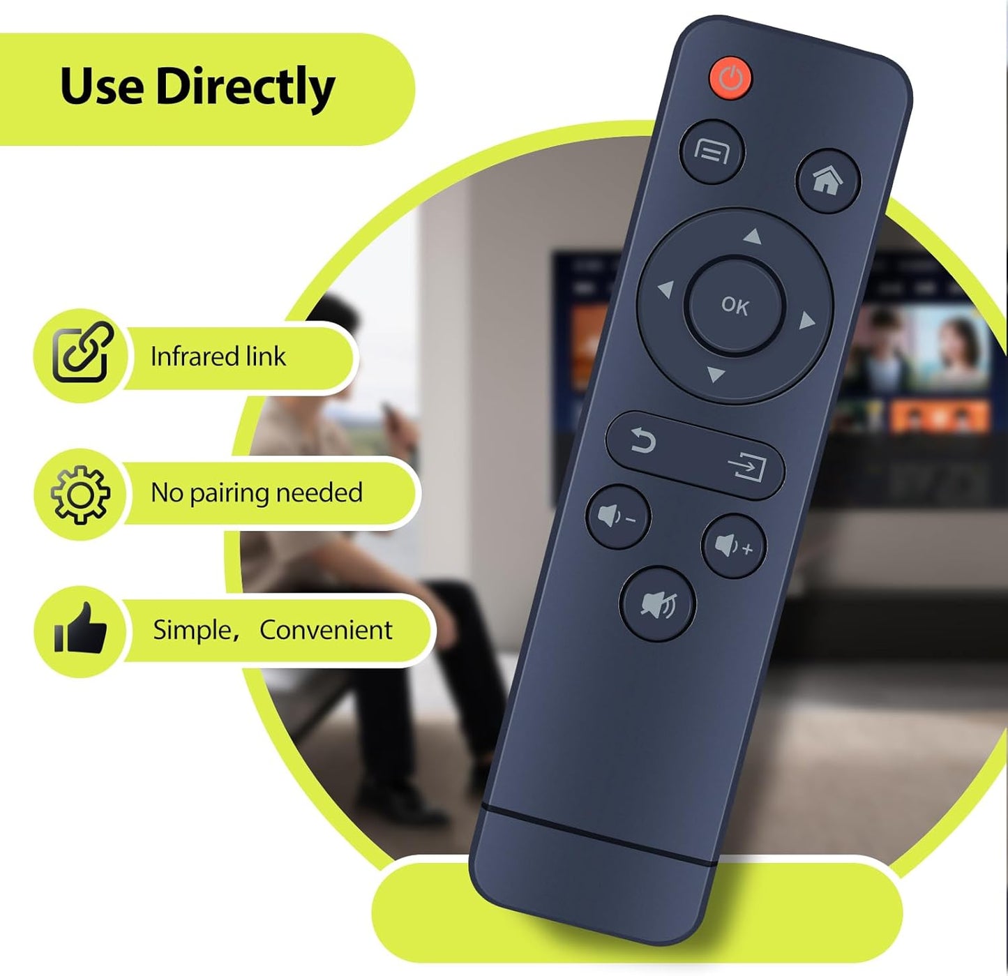 RYQIF GC666 P1, R7 R7A 1080P YG300Plus Replacement Remote Control Inteded for FUDONI Outdoor Movie Projector