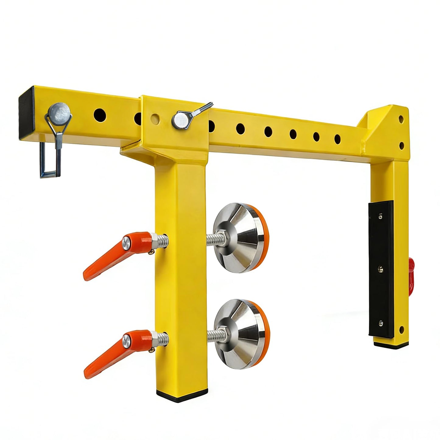 CDDQWL Adjustable Non-Penetrating Parapet Anchor, Reusable Fall Arrest Clamp, Fits Walls ≤133.86", Lightweight Portable High-Strength Temporary Anchorage, Manual Power Source