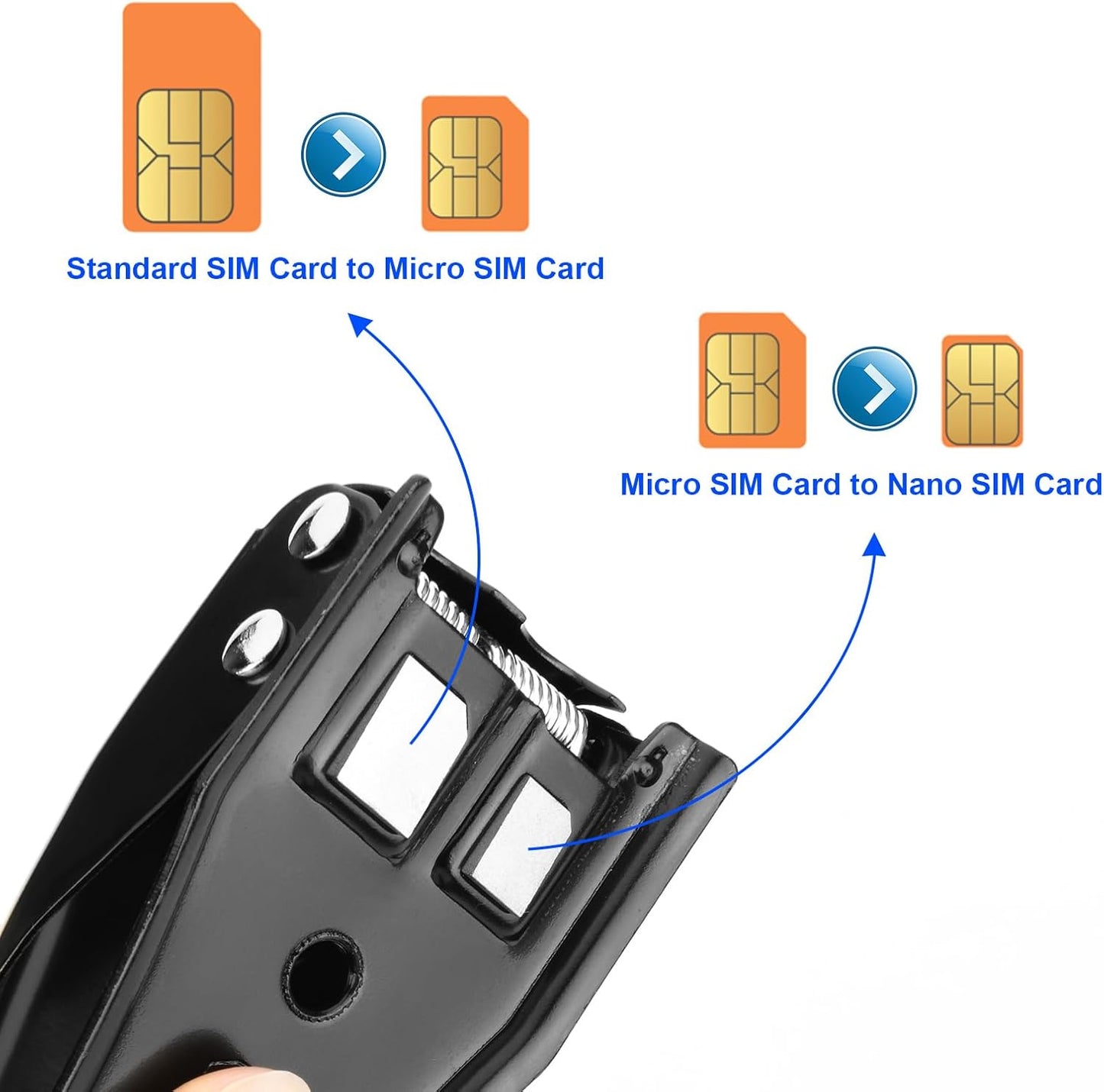 Cosmos 2 1 1 Universal Sim Card Cutter, in Standard SIM/Micro SIM Card Cutter with Adapters and Eject Pin