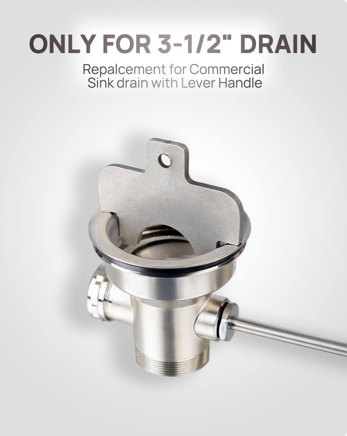 3-Pack of Commercial Sink Drains(Without Overflow Inlet) + 1-Pack Installation Tool
