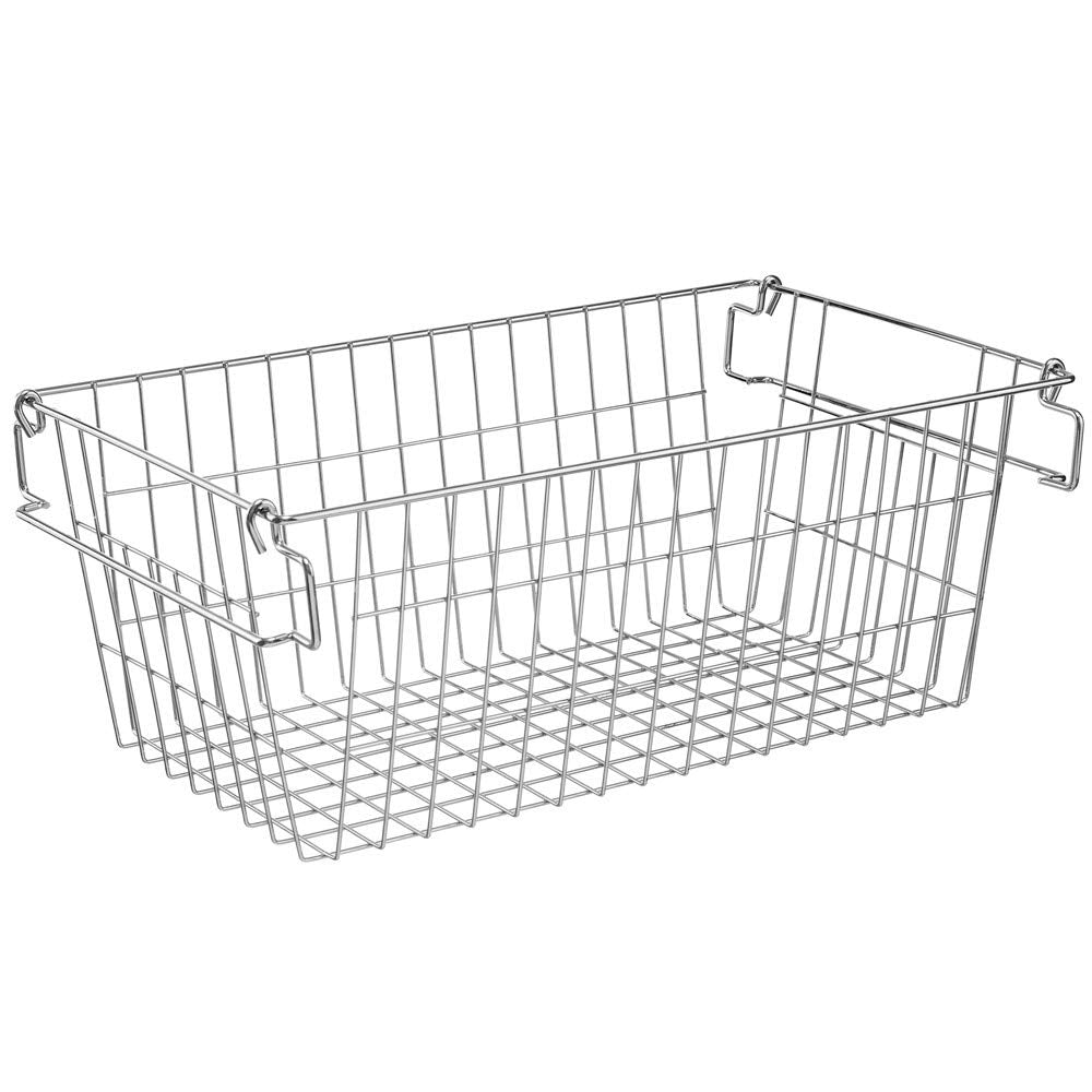 SANNO Chest Freezer Basket Stackable Baskets, Pantry Storage and Organization Chest Freezer Bins Stackable Potato and Onion Storage Bin Metal Baskets for Storage,set of 4