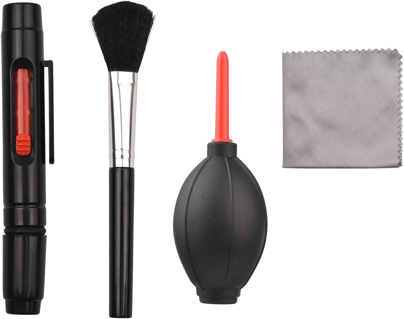 Andoer Multifunctional Cleaning Kit Lens Dust Blower Cleaning Pen Brush Microfiber Lens Cleaning Cloth for Camera