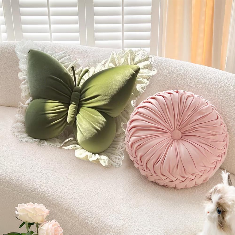 ELKOHA Butterfly Pillow Decorative Butterfly Shaped Throw Pillows Cute Plush Cushion Decorative Animal Pillow for Bedroom Living Room Sofa Couch