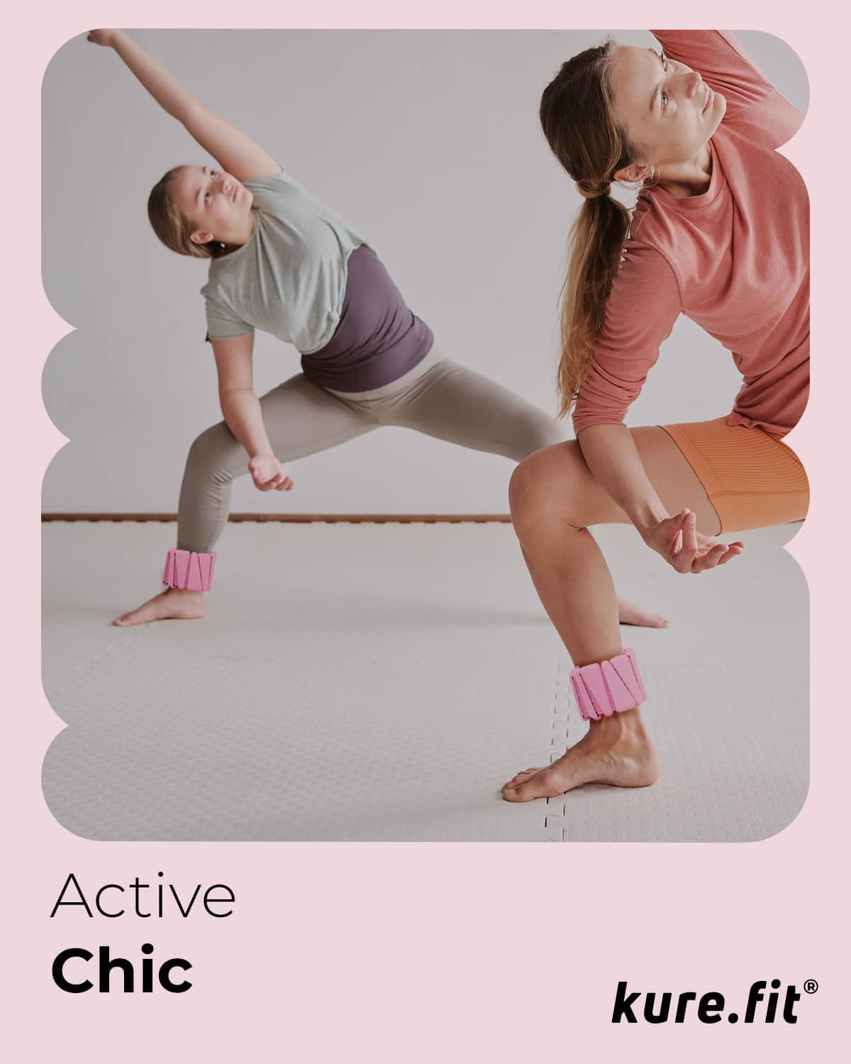 kure.fit Pilates Weight | Wrist & Ankle Weights for Women | Weighted Bangles | 1LB Set of 2