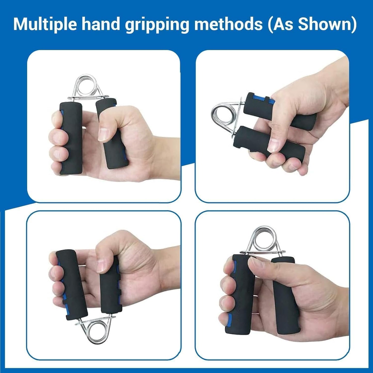 E-smartinlife Hand Grip Strengthener Set, Finger Gripper - Soft Foam Hand Exerciser for Quickly Increasing Wrist Forearm and Finger Strength, 2 Pack
