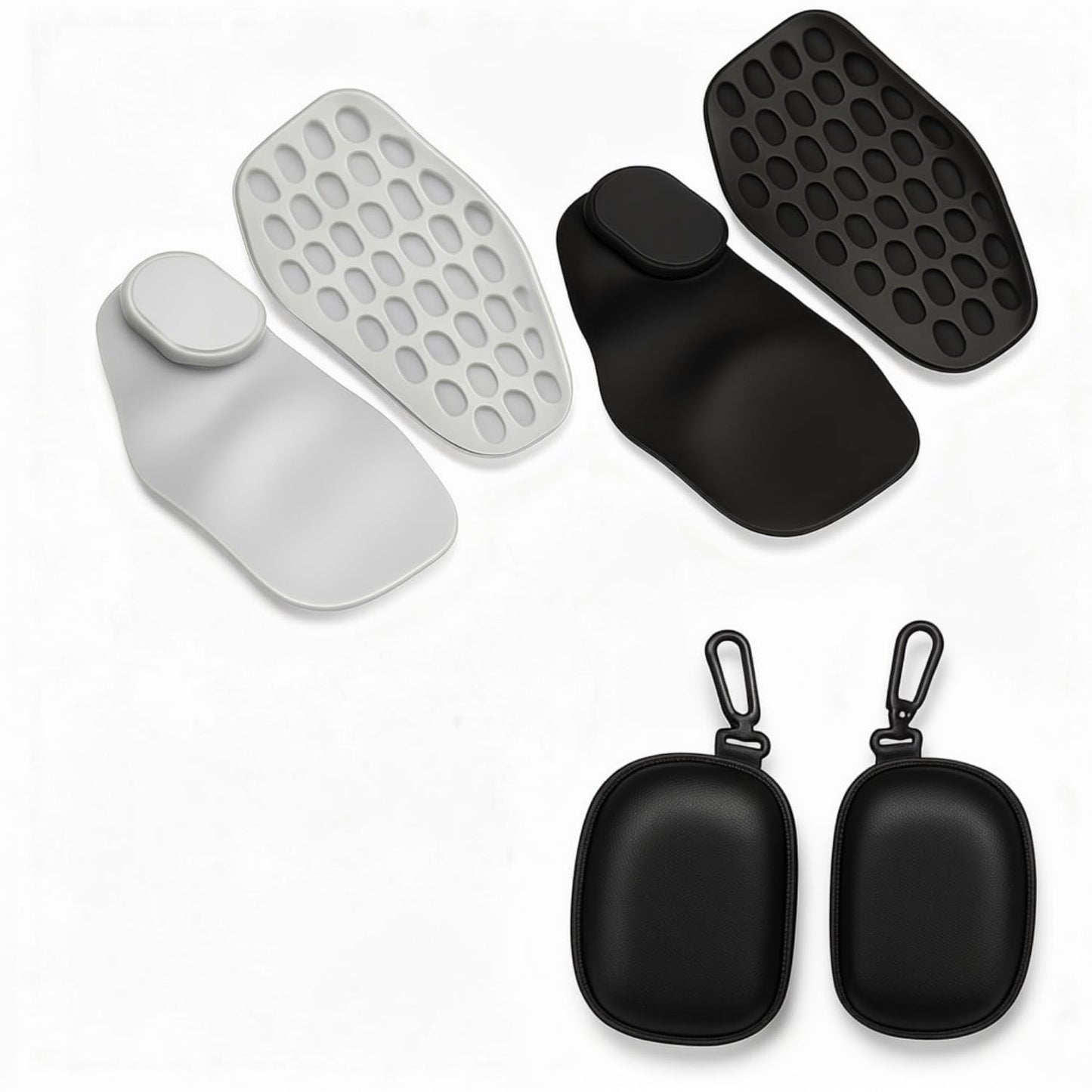 Fiitole 4 Pcs Anti-Slip Workout Grips for Men and Women,Rubber Gym Grips,Hand Grips,Weight Lifting Grips,Ergonomic Rubber Hand Protector Gloves,for Weights Training