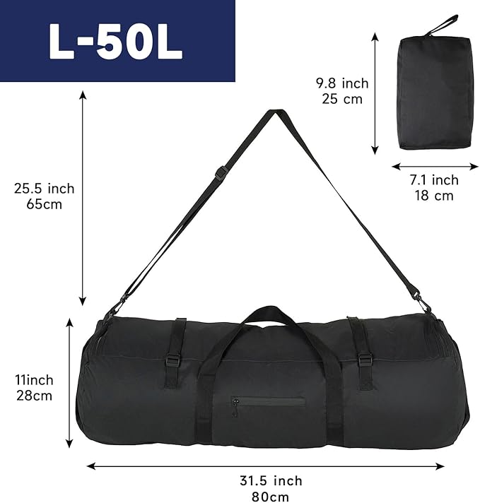 Duffel Bag 30L/50L/90L Extra Large Luggage Duffle for Travel Sport and Camping with Shoulder Strap