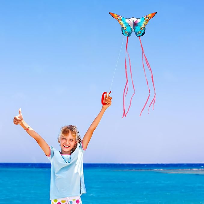 Xida Butterfly Kite for Kids & Adults, Easy to Fly, Ages 4-8, Large Kite with 300ft Handle, Perfect for Beach Trips