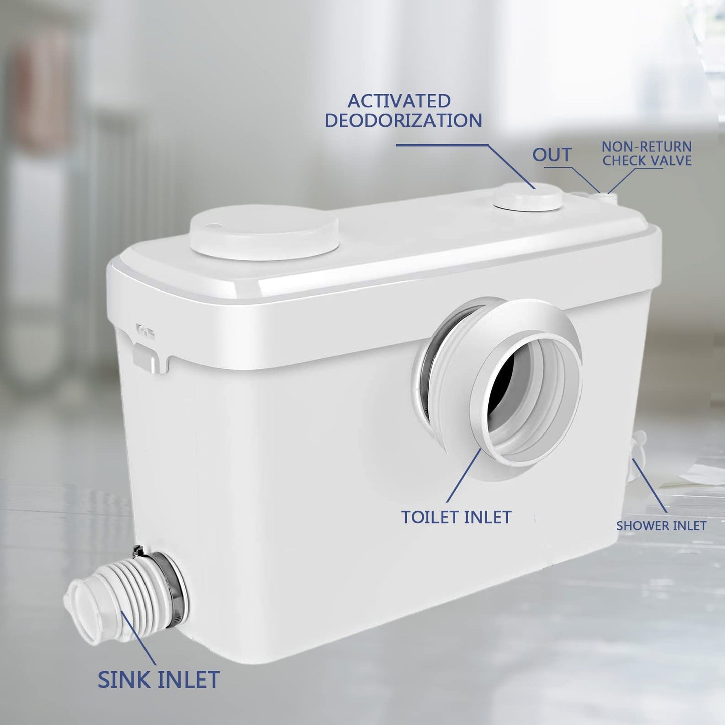 Trupow 600W 110V Macerator Sewerage Pump Waste Water Marine Toilet Bathroom Disposal Laundry