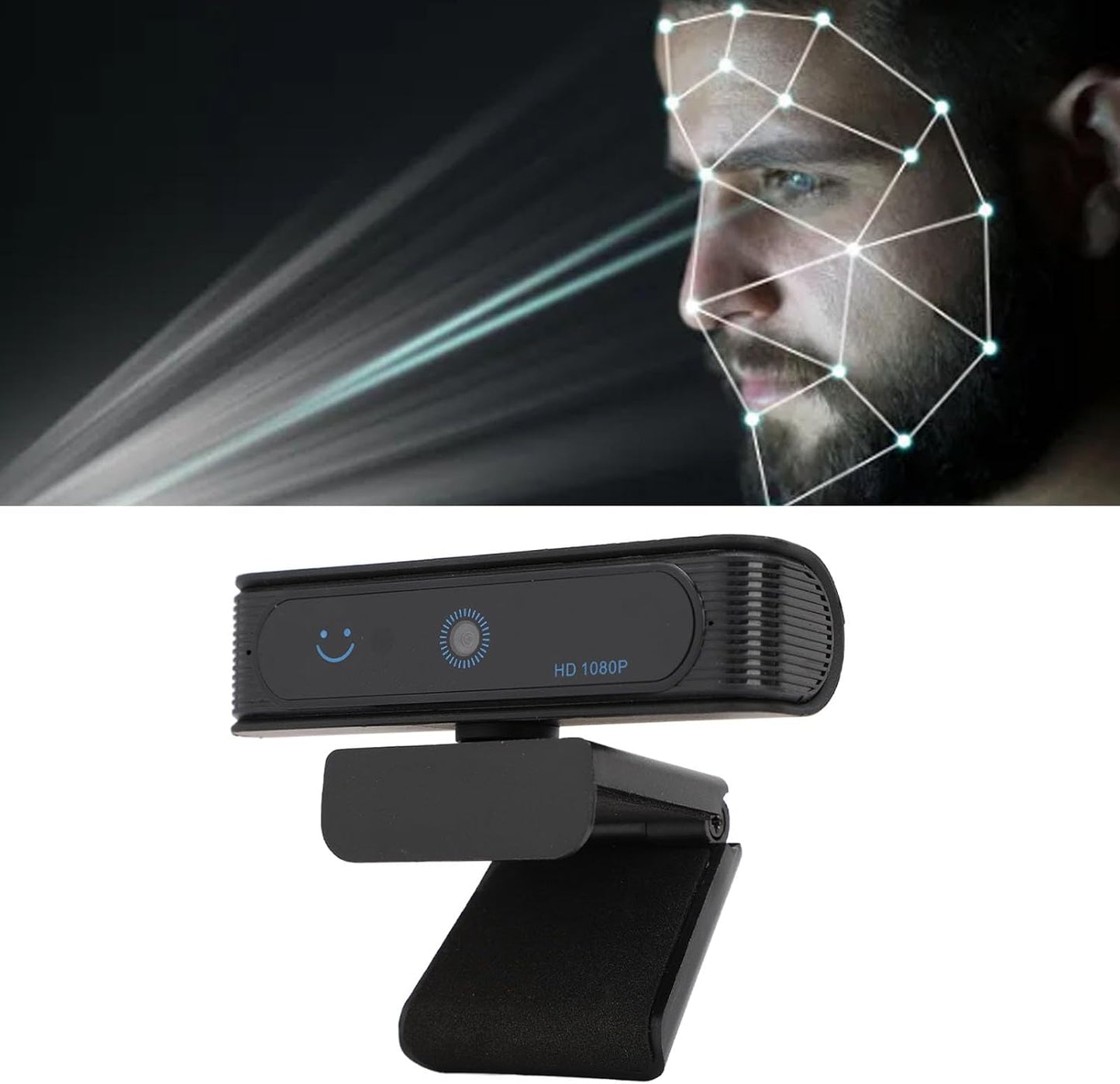 ASHATA 1080P 1080P 30FPS 11, Webcam with dowsHello, Full HD Recognition Webcam for USB Computer Web Camera for PC