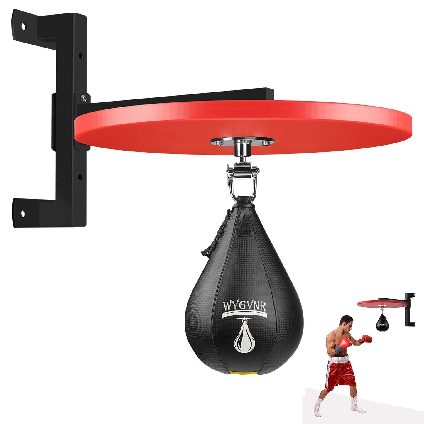 Speed Bag Platform, Boxing Speed Bag, with Speed Punching Bag Swivel for Workout, Punching, Training, Boxing, Exercise