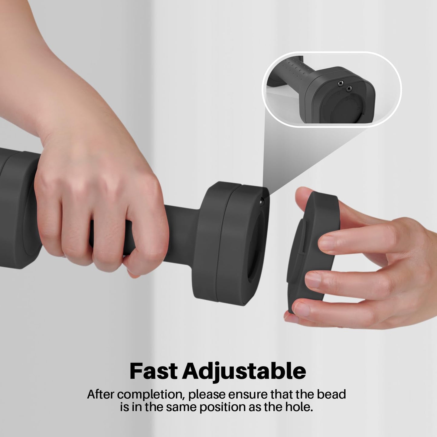 Zempox Adjustable Dumbbell Set, 4 in 1 Free Weight Dumbbell Set for Women, Hand Weight for Women at Home, Each 2lb 3lb 4lb 5lb with TPU Soft Rubber Handle for Home Gym Aquatic Fitness Equipment,Black