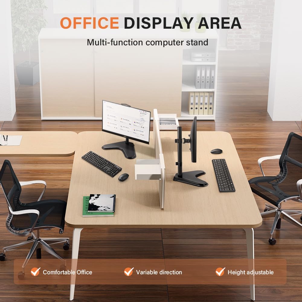 13 inch 32 inch 75*75mm/100*100mm 17.6Lbs KKTONER Single Computer Monitor Stand Metal Base Free Standing Desk Vesa