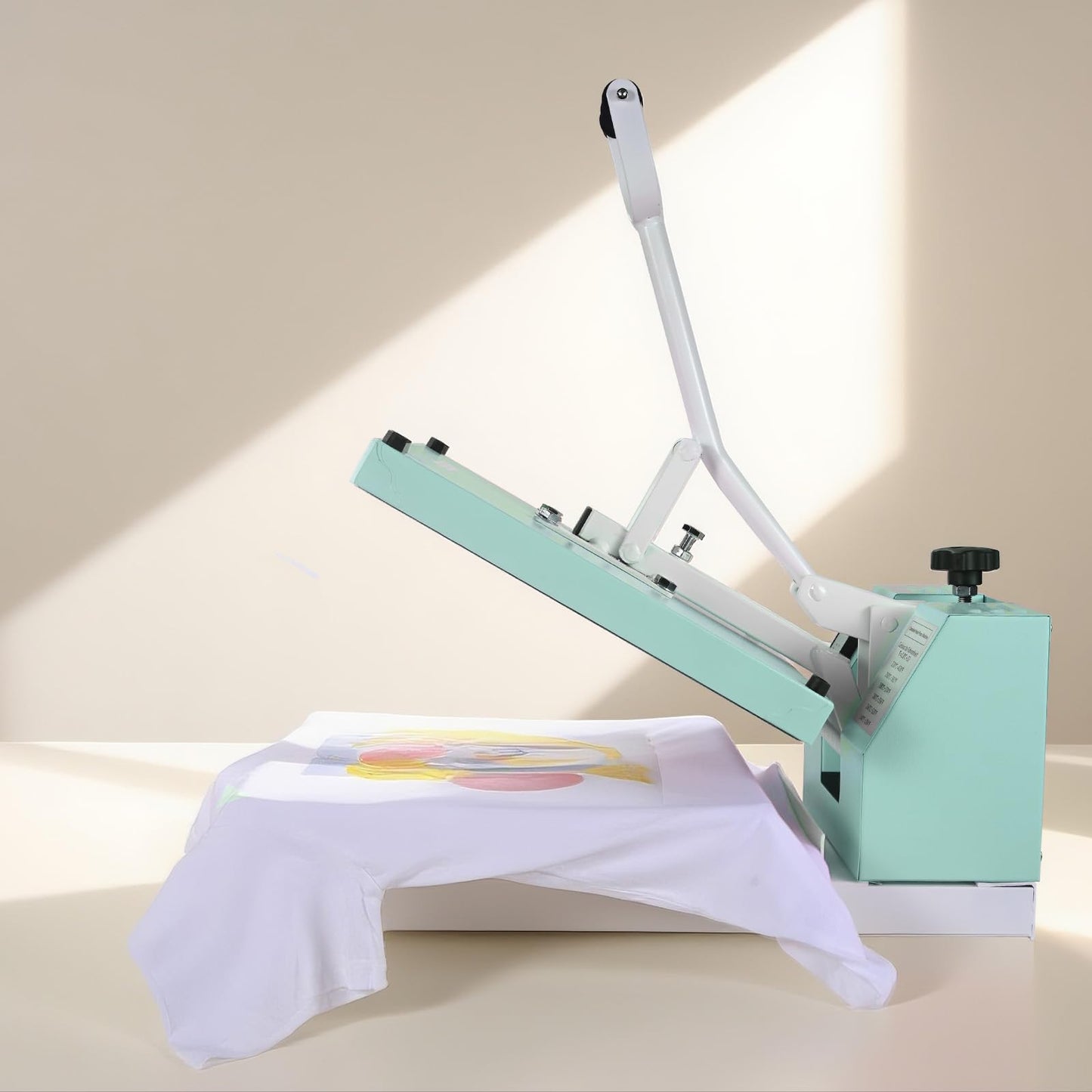 BetterSub 15x15 Heat Press Machine for T-Shirts, Industrial Sublimation & Heat Transfer – Digital LCD Control, Teflon Coated Surface, Clamshell Design, Safe Durable (Teal)