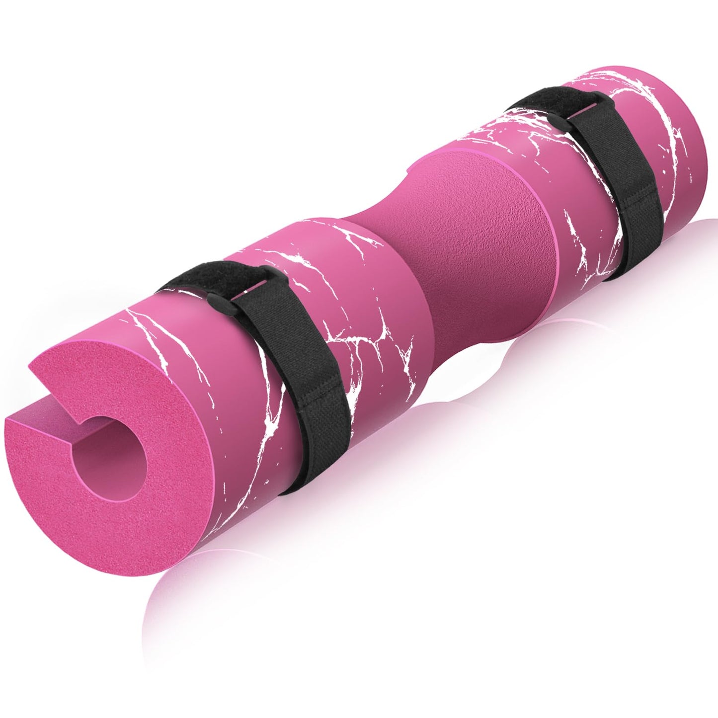 POWER GUIDANCE Barbell Squat Pad - Neck & Shoulder Protective Pad - Great for Squats, Lunges, Hip Thrusts, Weight Lifting & More - Fit Standard and Olympic Bars Perfectly,Pink Marble