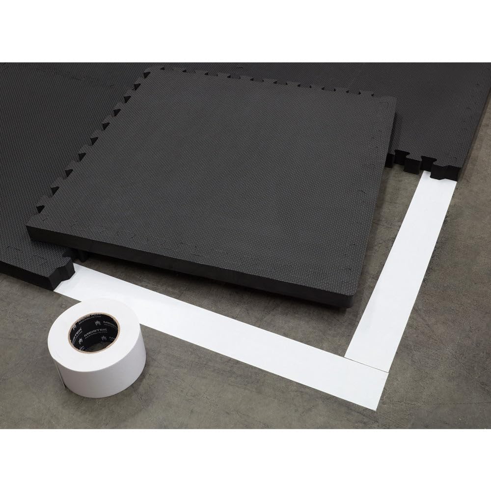 Meister Double-Sided XL Floor Mat Tape - Secures Exercise Mats & Rugs in Place - 3in x 30yd
