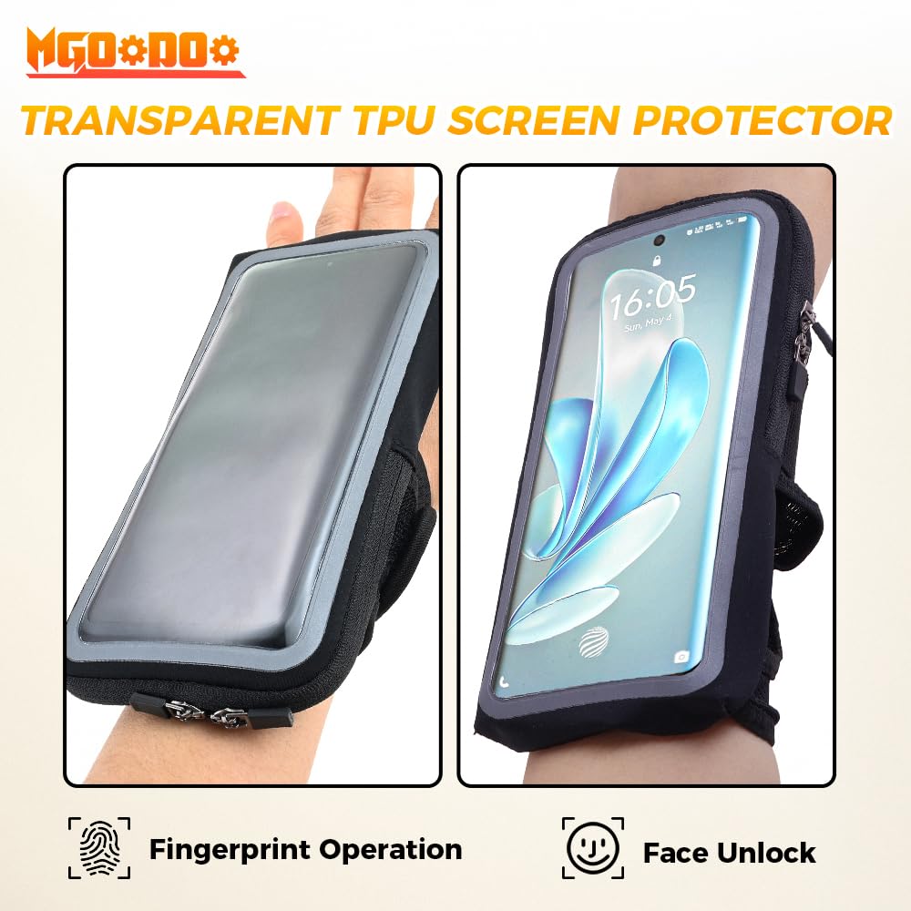 Phone Holder for Running, Wristbands and Forearm Phone Holder Compatible with iPhone 16/15/14/13/12/11 Plus Pro Max,for Ridding Jogging Running, Mobile Phone Armband Wrist Strap Bags Up to 6.9"
