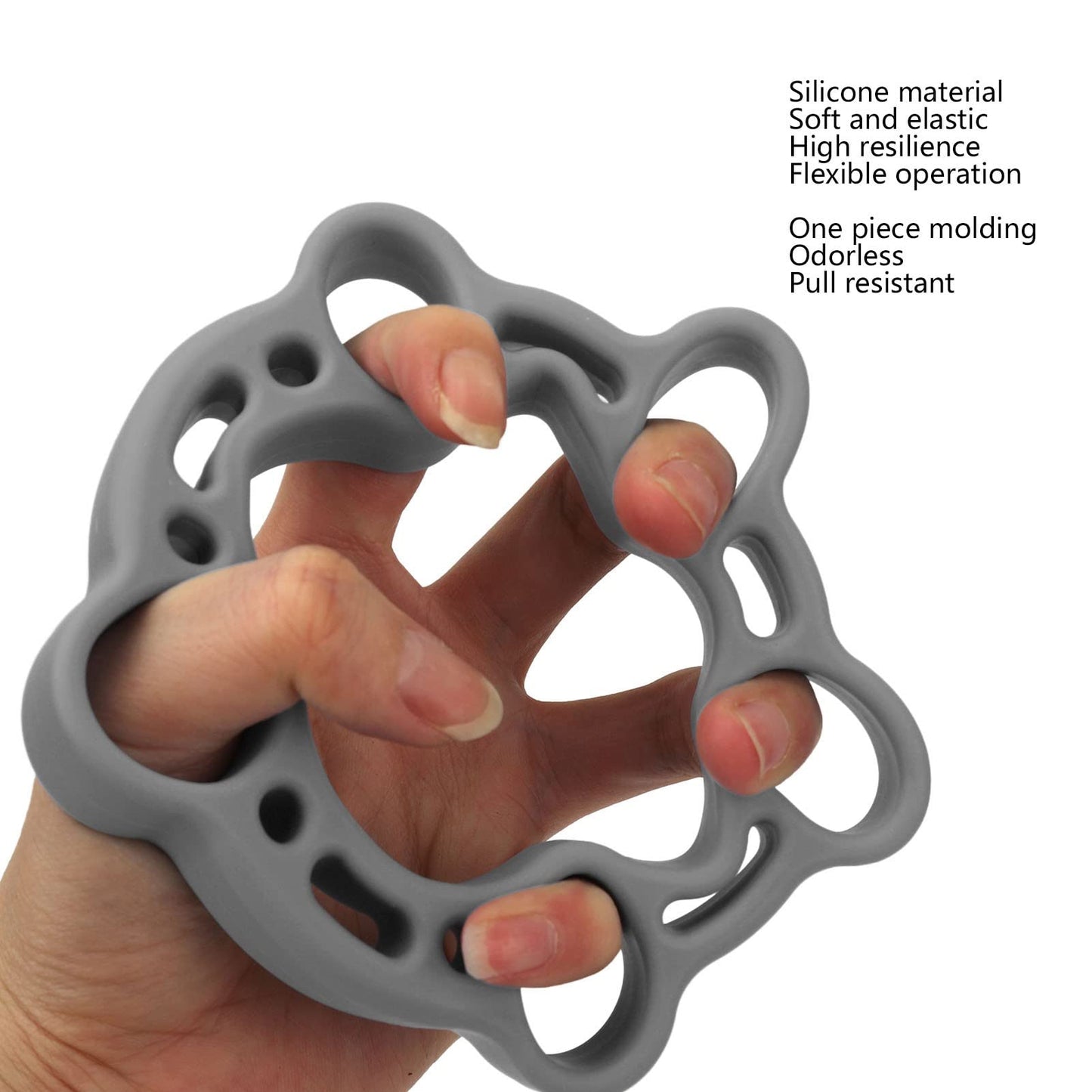 Finger Stretcher Exerciser, Forearm Adjustable Hand, Finger Stretchers, Grip Rings Hand Exerciser for Arthritis Carpal Tunnel Recovery (Grey)