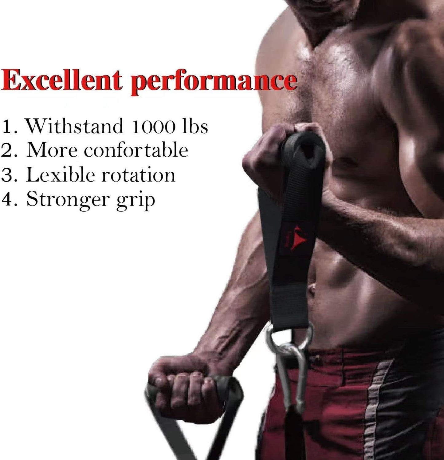 Vigoog Heavy Duty Gym Workout Handles Attachment for Cable Machine,Resistance Band,Pulley System Home Exercise Equipment, Comfortable and Stronger Grip