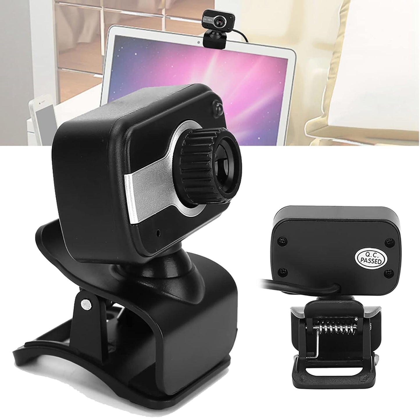 Yosoo Health Gear USB Web Camera, Laptop PC Desktop Webcam with Microphone for Video Calling Recording Conferencing