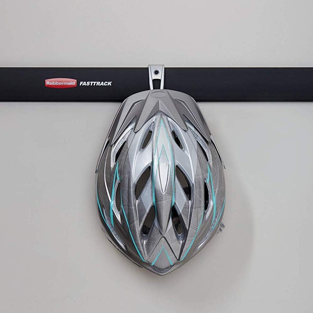 Rubbermaid Garage Hook Organizers - Powder Coated Metallic for Ladder, Tool & Bike Storage | 6 Pack