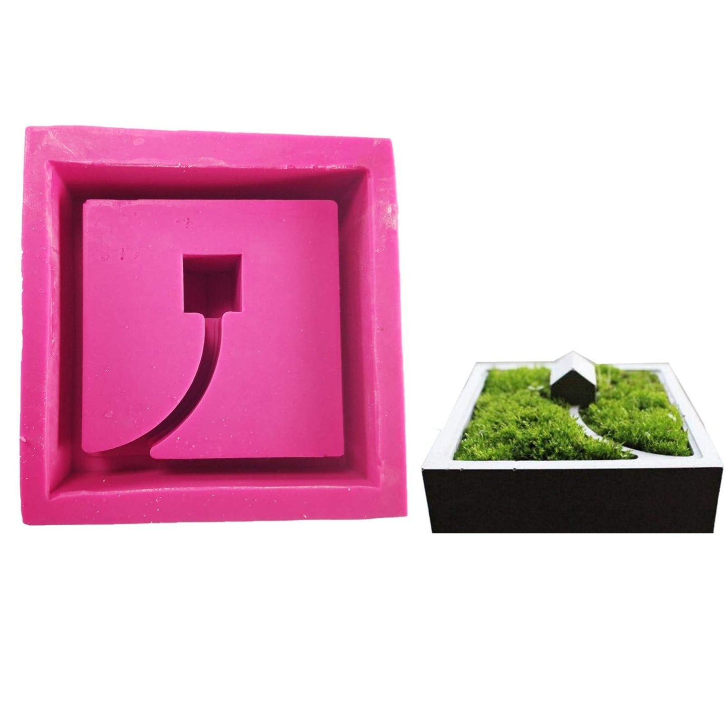 Silicone Molds for Concrete Flower Pots,Square Geometric Silicone Planter Molds Succulent Plant Flowerpot Molds Cement Clay Molds DIY Handcraft Decoration Tool