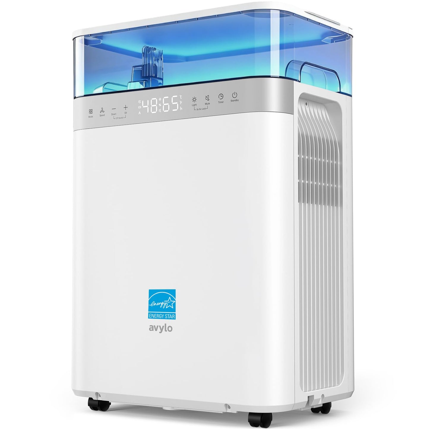 avylo Dehumidifier for Basement with Pump, 2.11 Gallon Top-Mounted Water Tank, Max 90 Pint/D, Energy Star Most Efficient 2025, 4500 Sq.Ft Dehumidifiers for Home with 41dB, Drain Hose, Auto Defrost
