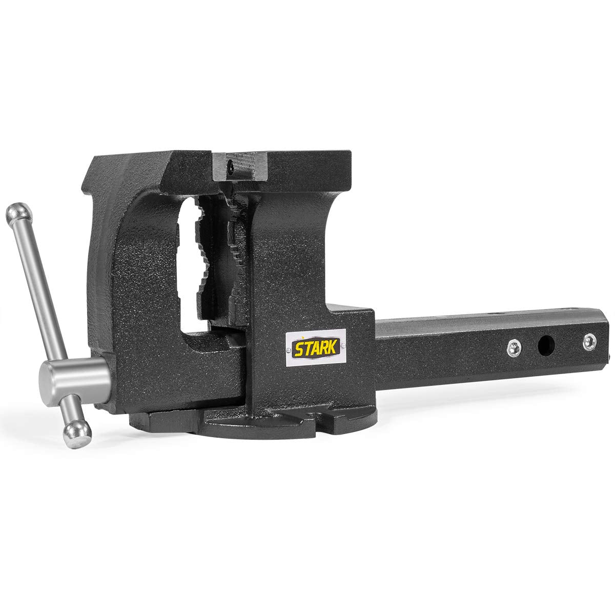 Stark USA 2-in-1 Tow Hitch Truck Vise 6" Bench Vise Fits Standard 2" Hitch Receiver Bench Mount Trailer Portable Work Vise Truck Trailer Receiver Portable Work