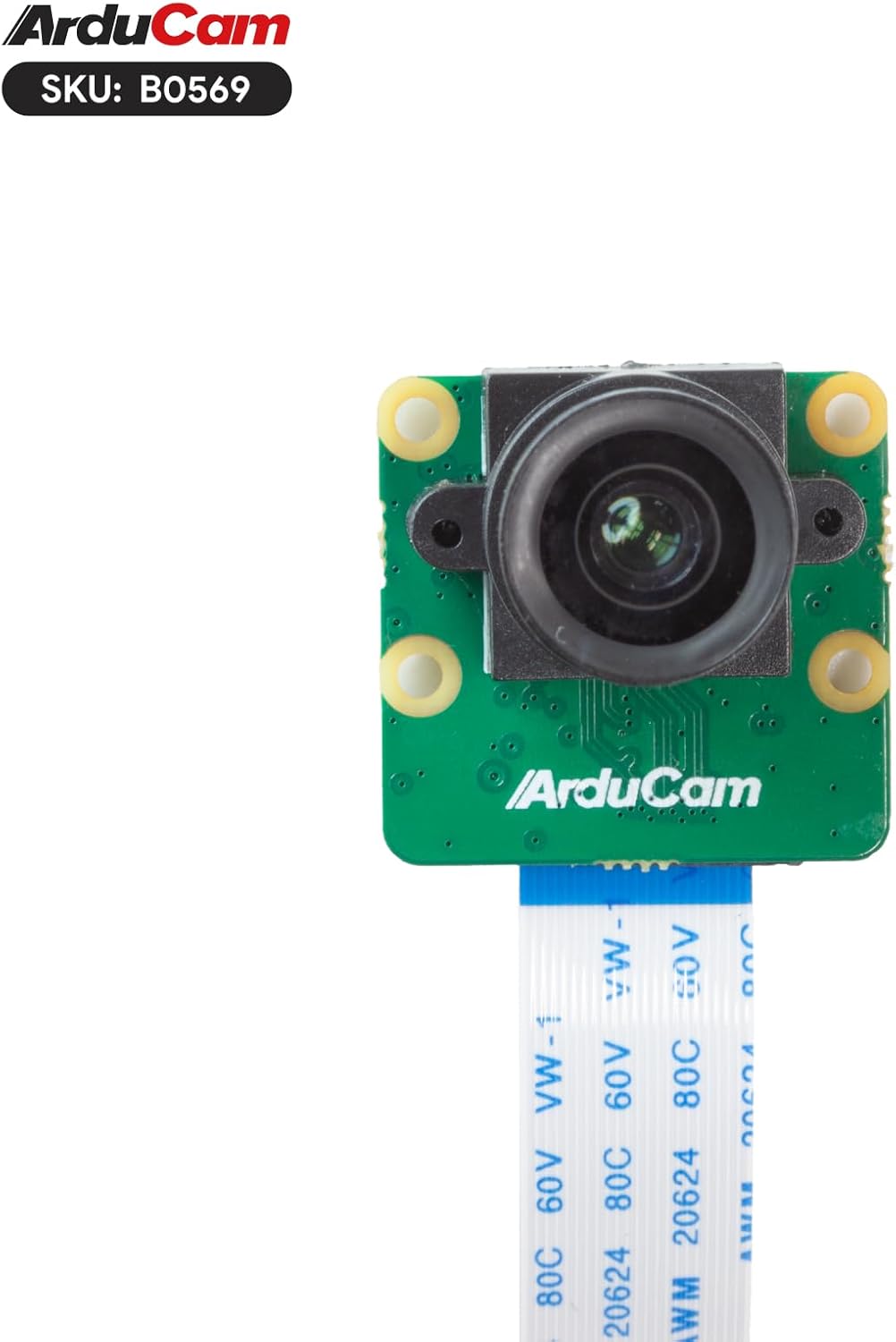 Arducam 4K IMX415 M12 15-15pin, 15-22pin for Raspberry Pi Camera, Low Light Camera Module with Lens, Ribbon Cable