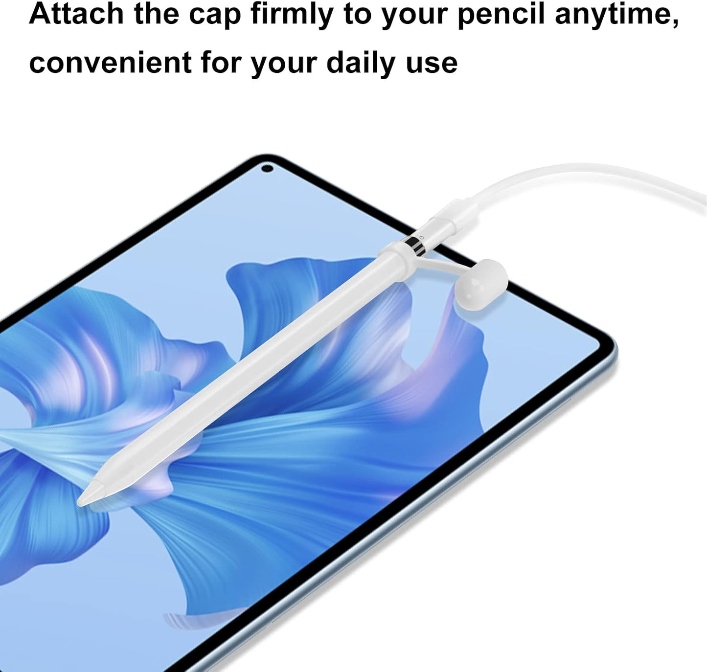 APETOO 4-Pack 1st 10 9 8 7 6, for Apple Pencil Cap, Magnetic Replacement Cap with Anti-Lost Silicone Holder for Apple