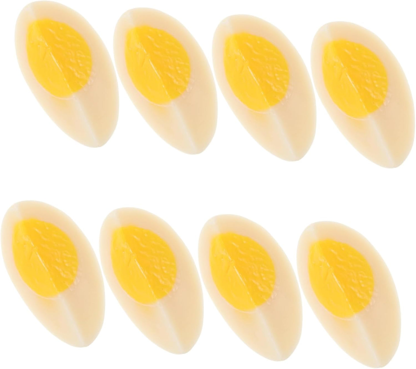 40pcs Yardwe Realistic Artificial Boiled Models for Decoration Photography and Props Fake Slices for Kitchen