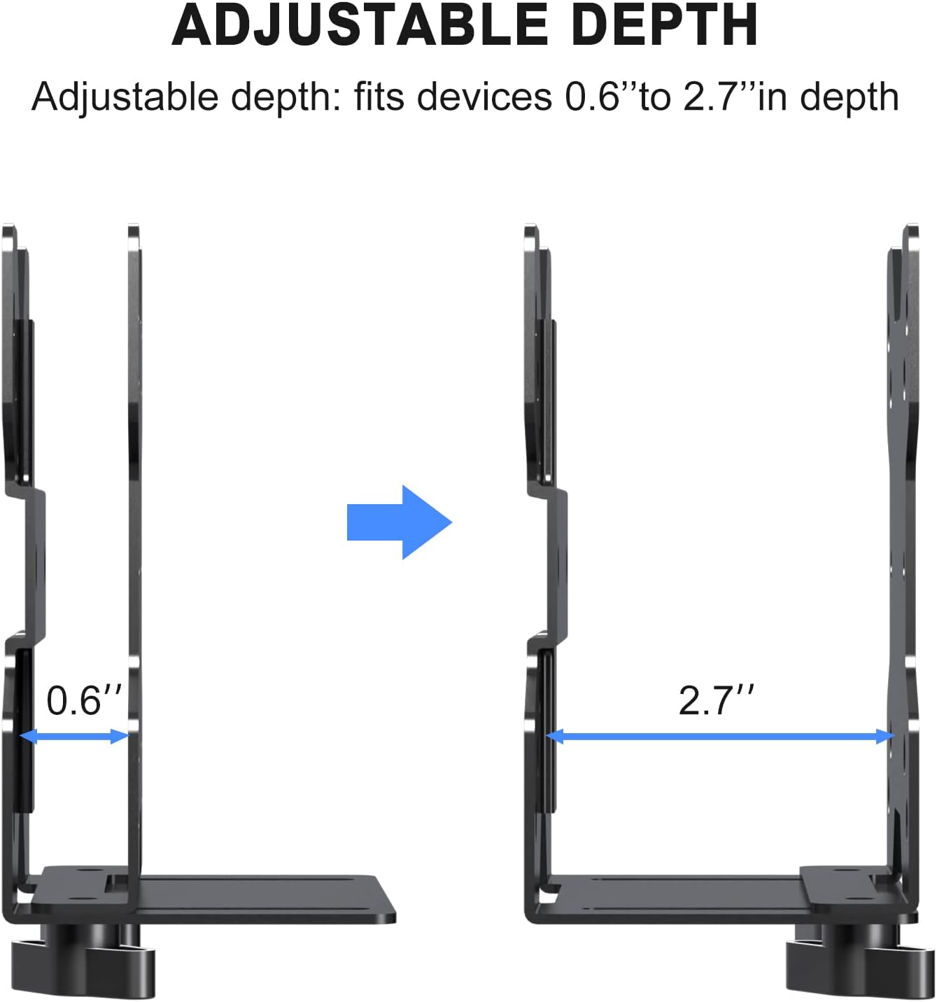 ZJJ002 suptek Thin Client Mount Bracket Adjustable Mini PC Mount Bracket,CPU VESA Under Desk and Monitor Arm Computer