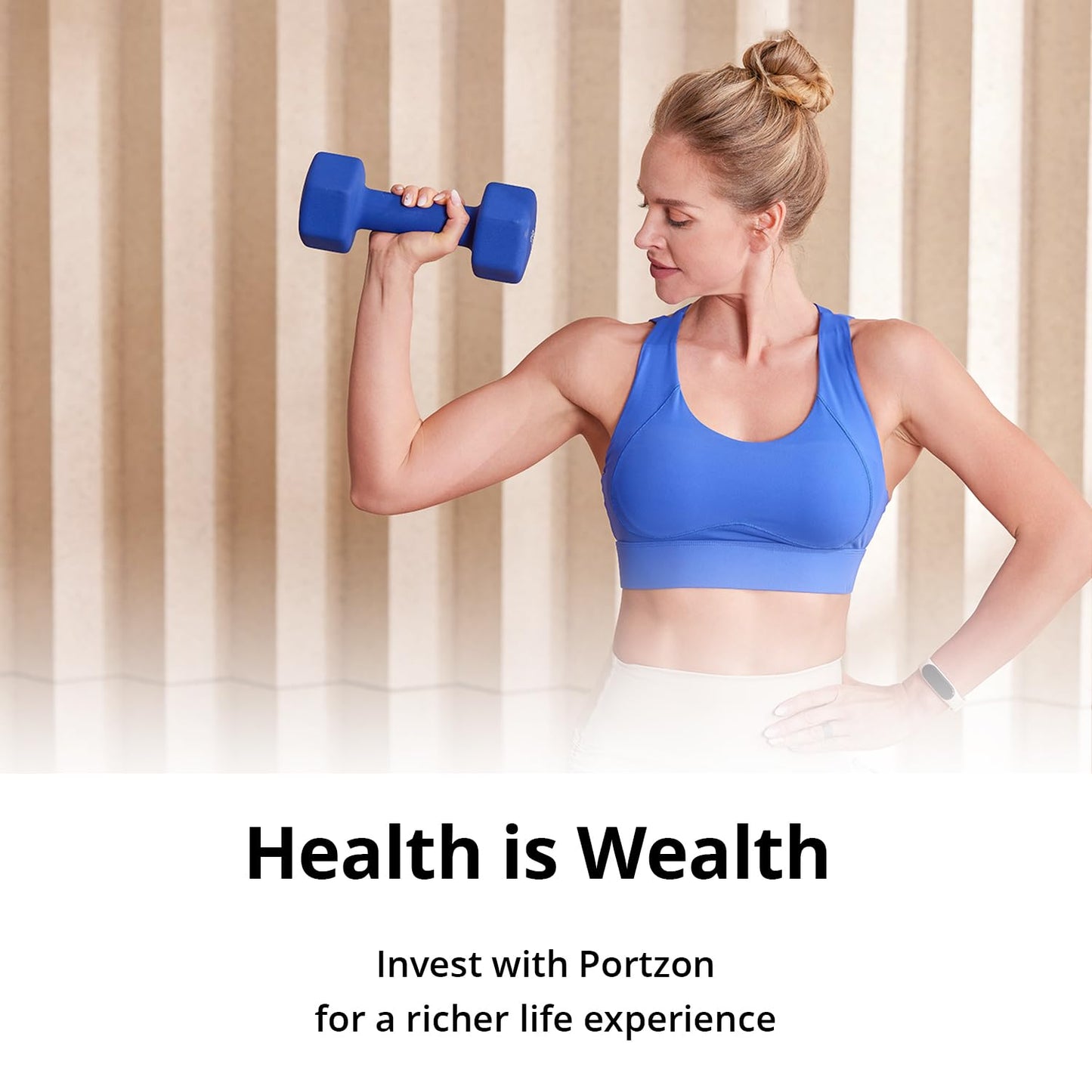 Portzon Dumbbells Neoprene with Non Slip Grip weight for Total Body Workout Compatible with of 2 Set,1-15 LB, Anti-Slip, Anti-roll, Hex Shape